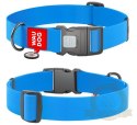 Collar Waterproof Obroża wodoodporna z QR-paszportem, plastikowy fastex, XXL 35mm/46-70cm niebieska