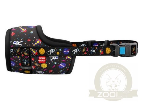 Collar WauDog Nylon Kaganiec, plastikowy fastex, wzór NASA, rozmiar 2 [19-26cm]