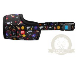 Collar WauDog Nylon Kaganiec, plastikowy fastex, wzór NASA, rozmiar 3 [25-34cm]