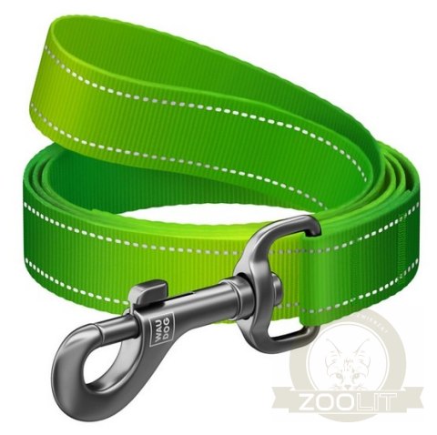 Collar WauDog Nylon Mono Smycz nylonowa odblaskowa M 20mm/200cm jasnozielona Collar WauDog Nylon Mono Smycz nylonowa odblaskowa M 20mm/200cm jasnozielona