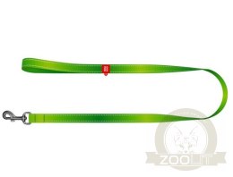 Collar WauDog Nylon Mono Smycz nylonowa odblaskowa M 20mm/200cm jasnozielona