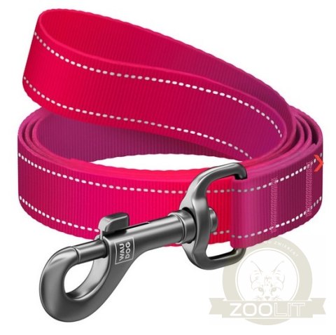 Collar WauDog Nylon Mono Smycz nylonowa odblaskowa S 15mm/200cm różowa Collar WauDog Nylon Mono Smycz nylonowa odblaskowa S 15mm/200cm różowa
