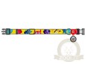 Collar WauDog Nylon Obroża nylonowa z QR-paszportem, plastikowy fastex, wzór FUTRZANE POTWORY, M 20mm/28-40cm