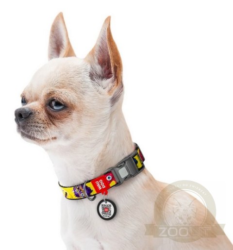 Collar WauDog Nylon Obroża nylonowa z QR-paszportem, plastikowy fastex, wzór FUTRZANE POTWORY, M 20mm/28-40cm Collar WauDog Nylon Obroża nylonowa z QR-paszportem, plastikowy fastex, wzór FUTRZANE POTWORY, M 20mm/28-40cm