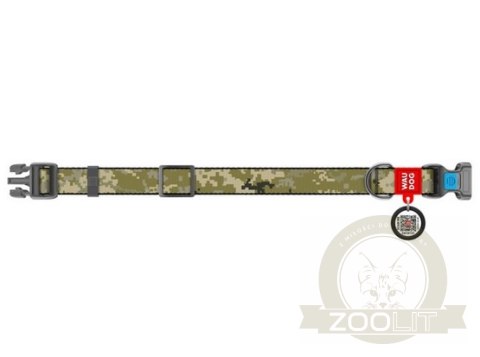 Collar WauDog Nylon Obroża nylonowa z QR-paszportem, plastikowy fastex, wzór MILITARY, L 25mm/33-49cm Collar WauDog Nylon Obroża nylonowa z QR-paszportem, plastikowy fastex, wzór MILITARY, L 25mm/33-49cm