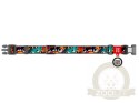 Collar WauDog Nylon Obroża nylonowa z QR-paszportem, plastikowy fastex, wzór ZĘBATE POTWORY, S 15mm/25-35cm