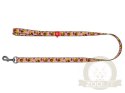 Collar WauDog Nylon Smycz nylonowa S 15mm/200cm, wzór AWOKADO NA RÓŻU