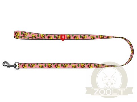 Collar WauDog Nylon Smycz nylonowa S 15mm/200cm, wzór AWOKADO NA RÓŻU Collar WauDog Nylon Smycz nylonowa S 15mm/200cm, wzór AWOKADO NA RÓŻU