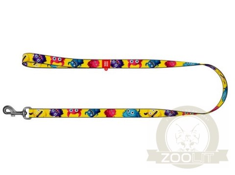 Collar WauDog Nylon Smycz nylonowa S 15mm/200cm, wzór FUTRZANE POTWORY Collar WauDog Nylon Smycz nylonowa S 15mm/200cm, wzór FUTRZANE POTWORY