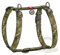 Collar WauDog Nylon Szelki nylonowe anatomiczne w kształcie litery H, z QR-paszportem, plastikowy fastex, wzór MILITARY, rozmiar
