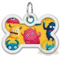 Collar WauDog Smart ID Zawieszka z QR-paszportem kość 4x3cm futrzane potwory