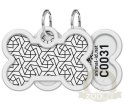 Collar WauDog Smart ID Zawieszka z QR-paszportem kość 4x3cm geometria