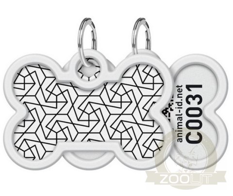 Collar WauDog Smart ID Zawieszka z QR-paszportem kość 4x3cm geometria