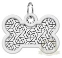 Collar WauDog Smart ID Zawieszka z QR-paszportem kość 4x3cm geometria