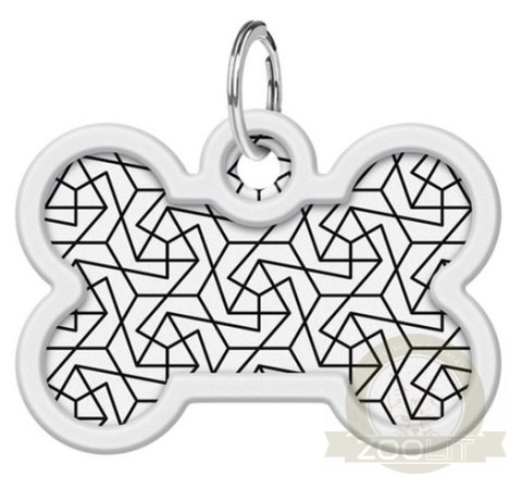 Collar WauDog Smart ID Zawieszka z QR-paszportem kość 4x3cm geometria