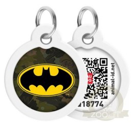 Collar WauDog Smart ID Zawieszka z QR-paszportem okrągła 3cm batman zielony