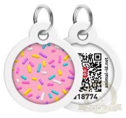 Collar WauDog Smart ID Zawieszka z QR-paszportem okrągła 3cm marshmellow