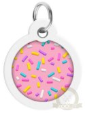 Collar WauDog Smart ID Zawieszka z QR-paszportem okrągła 3cm marshmellow
