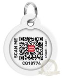 Collar WauDog Smart ID Zawieszka z QR-paszportem okrągła 3cm marshmellow