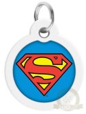Collar WauDog Smart ID Zawieszka z QR-paszportem okrągła 3cm superman bohater