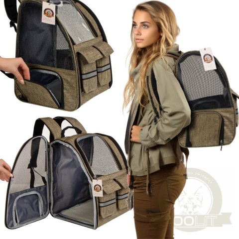 Furrever Friends Cattic Khaki - plecak transporter dla kota i psa Furrever Friends Cattic Khaki - plecak transporter dla kota i psa