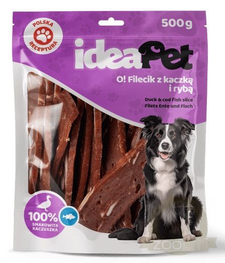 IdeaPet Fileciki z kaczką i rybą 500g IdeaPet Fileciki z kaczką i rybą 500g