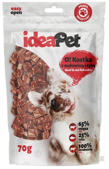 IdeaPet O! Kostka z wołowiną i rybą 70g IdeaPet O! Kostka z wołowiną i rybą 70g