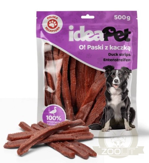IdeaPet Paski z kaczką 500g IdeaPet Paski z kaczką 500g