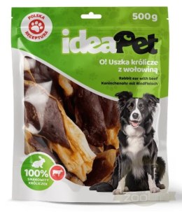IdeaPet Uszka królicze z wołowiną 500g