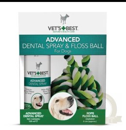 VET'S BEST Advanced Dental Spray 120ml + Sznurkowa Piłka 6cm