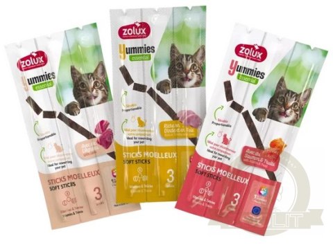 Zolux Yummies Miękki przysmak dla kota - Pałeczki Jagnięcina & Ryż 3x5g Zolux Yummies Miękki przysmak dla kota - Pałeczki Jagnięcina & Ryż 3x5g