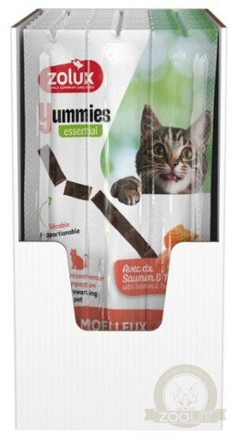 Zolux Yummies Miękki przysmak dla kota - Pałeczki Łosoś & Pstrąg 3x5g