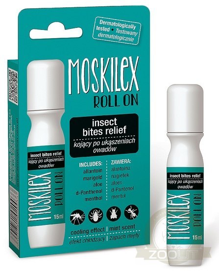 DermaPharm Moskilex Roll on 15ml - dla ludzi kojący po ukąszeniach owadów DermaPharm Moskilex Roll on 15ml - dla ludzi kojący po ukąszeniach owadów