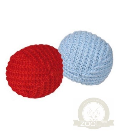 Trixie Piłka wełniana z kocimiętką 4,5cm 2szt [45728]
