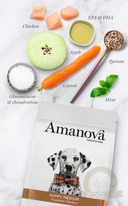 Amanova Dog Puppy Medium Exquisite Chicken - kurczak 12kg