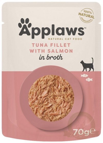 Applaws saszetka dla kota Tuńczyk z Łososiem w rosole 70g