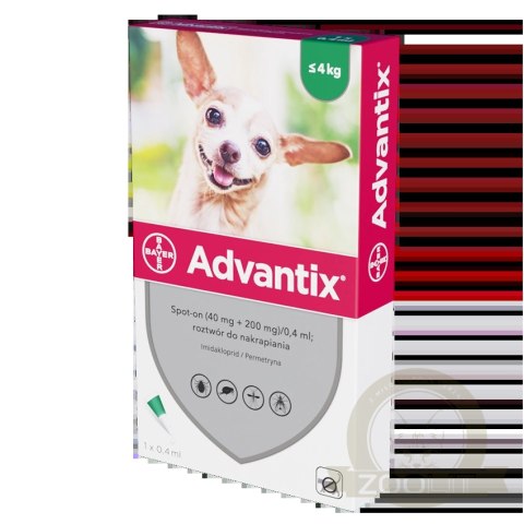 Bayer Advantix Krople Na Kleszcze I Pchły 0,4ml