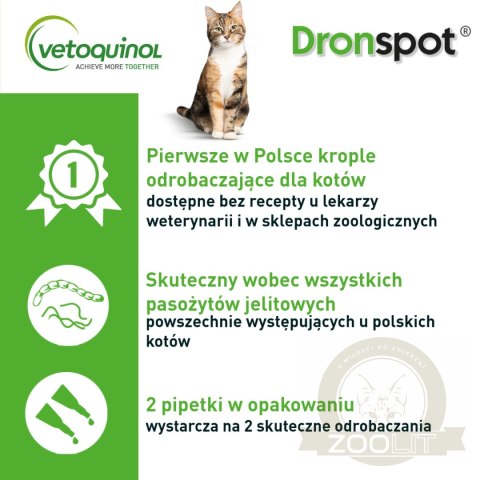 Bayer Dronspot Krople Na Robaki I Pasożyty 2x0,35ml Bayer Dronspot Krople Na Robaki I Pasożyty 2x0,35ml