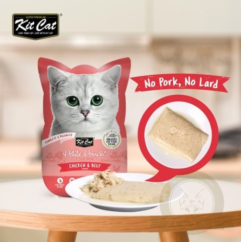 Kit Cat Petite Pouch Tuna Chicken & Beef saszetka 70g Kit Cat Petite Pouch Tuna Chicken & Beef saszetka 70g