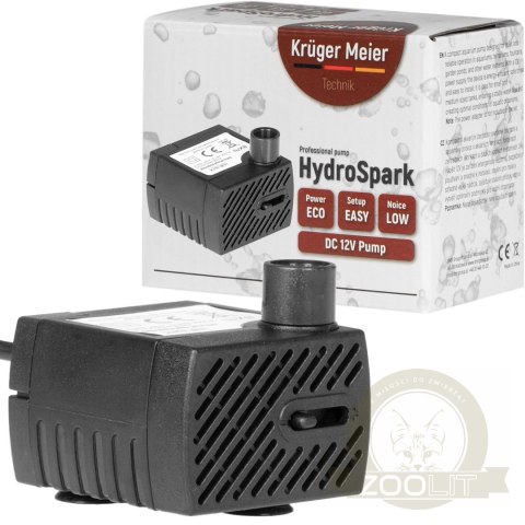 Kruger Meier HydroSpark All Connect - pompa wody 220l/h 12V i 230V Kruger Meier HydroSpark All Connect - pompa wody 220l/h 12V i 230V