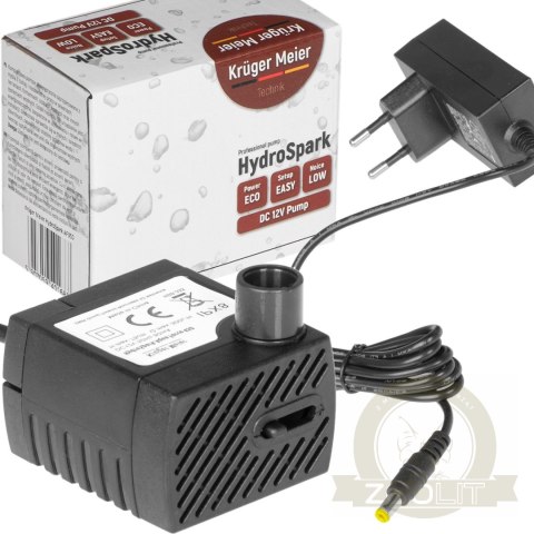 Kruger Meier HydroSpark All Connect - pompa wody 300l/h 12V i 230V Kruger Meier HydroSpark All Connect - pompa wody 300l/h 12V i 230V