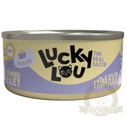 Lucky Lou Extrafood Kurczak w bulionie puszka 70g Lucky Lou Extrafood Kurczak w bulionie puszka 70g