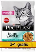Purina Pro Plan Cat Delicate ryba oceaniczna saszetka 4x85g 3+1 gratis