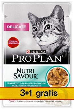 Purina Pro Plan Cat Delicate ryba oceaniczna saszetka 4x85g 3+1 gratis