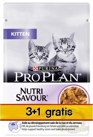 Purina Pro Plan Cat Kitten saszetka 4x85g 3+1 gratis Purina Pro Plan Cat Kitten saszetka 4x85g 3+1 gratis