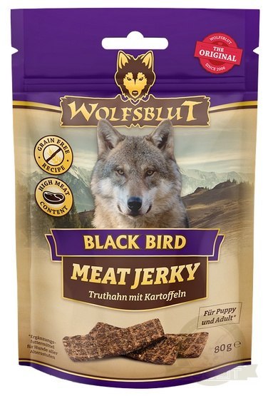 Wolfsblut Dog Meat Jerky Black Bird 80g Wolfsblut Dog Meat Jerky Black Bird 80g