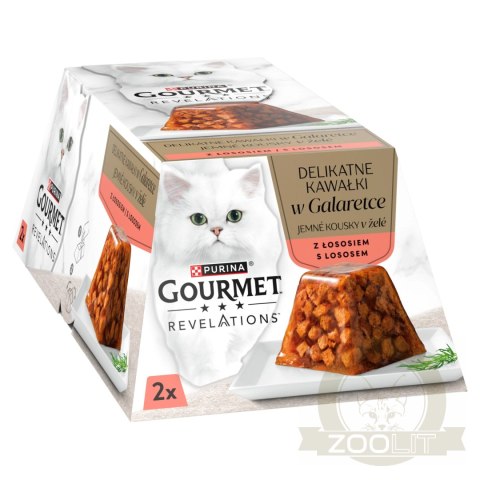 GOURMET Revelations Delikatne Kawałki w Galaretce z Łososiem 2x57g