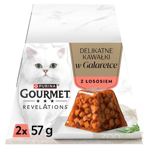 GOURMET Revelations Delikatne Kawałki w Galaretce z Łososiem 2x57g