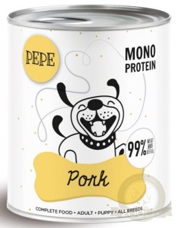 Paka Zwierzaka PEPE Pork (wieprzowina) puszka 800g