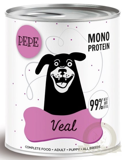 Paka Zwierzaka PEPE Veal (cielęcina) puszka 800g